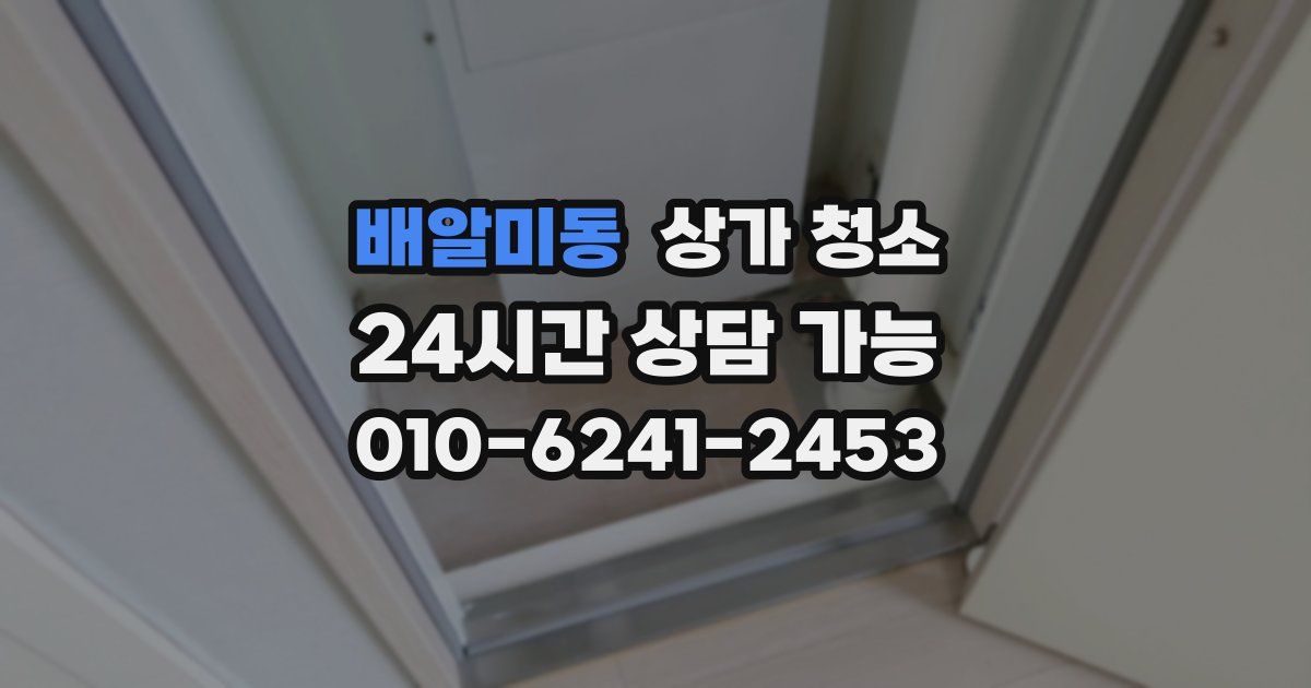 배알미동 상가 청소