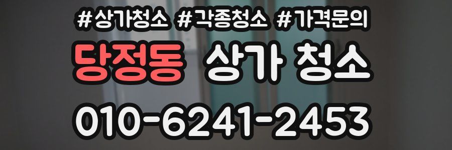 당정동 상가 청소