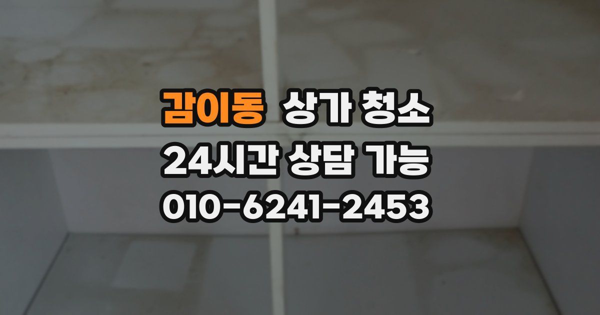 감이동 상가 청소
