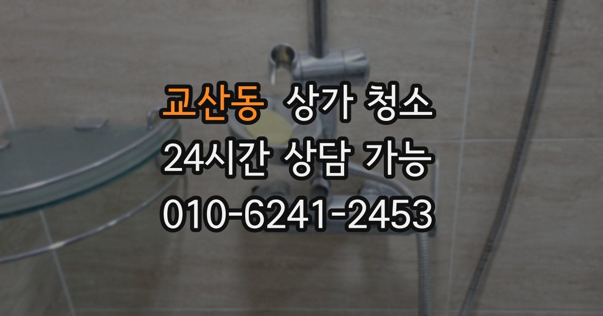 교산동 상가 청소