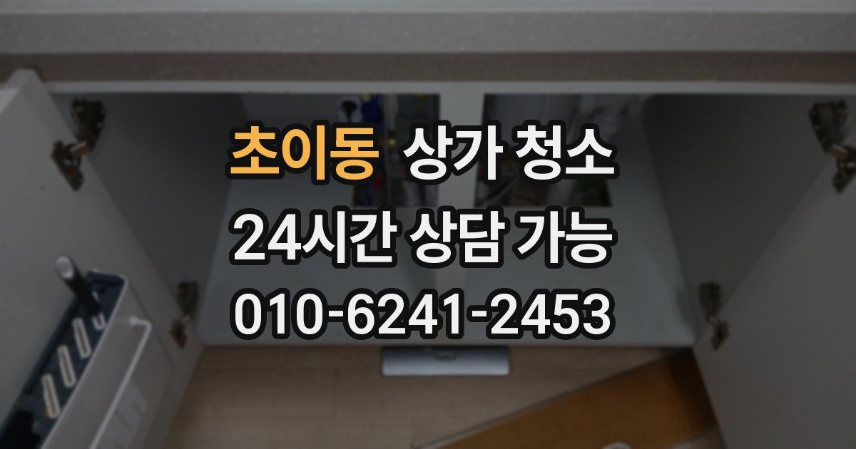 초이동 상가 청소