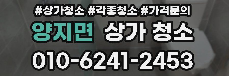양지면 상가 청소