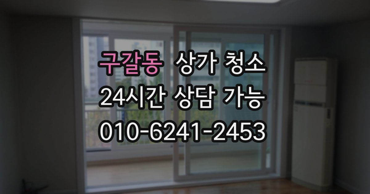 구갈동 상가 청소