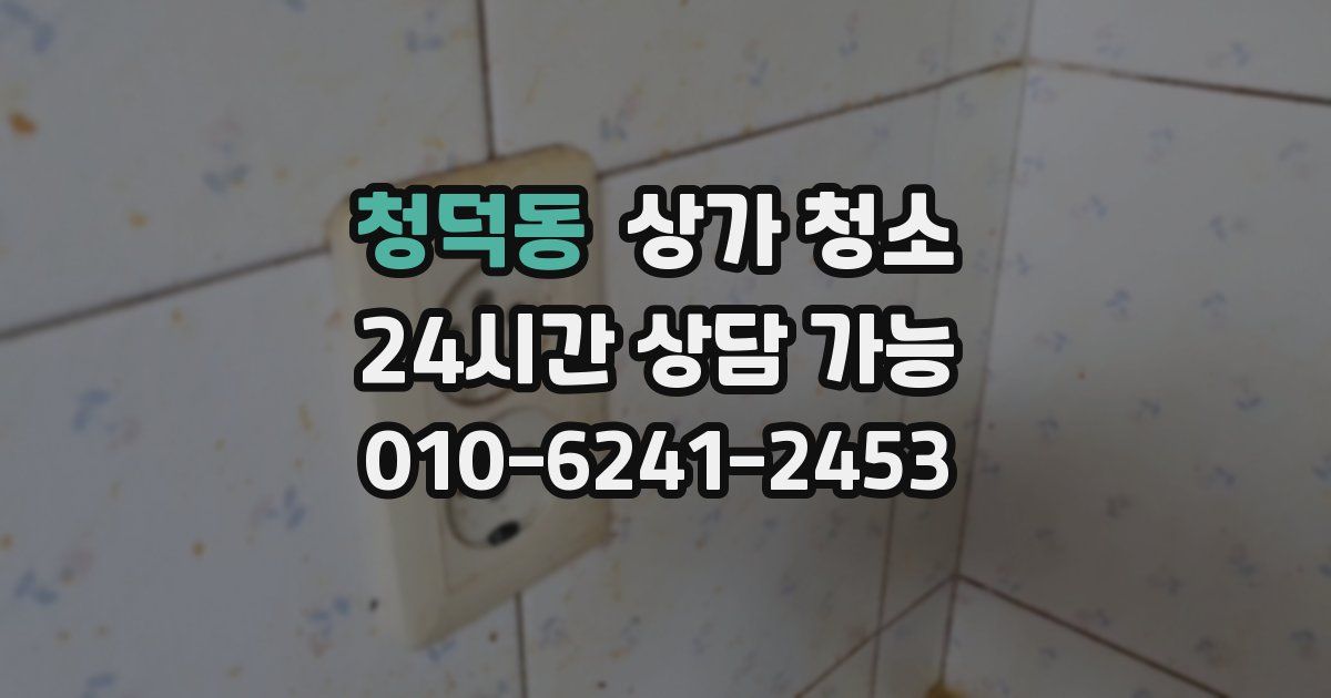청덕동 상가 청소