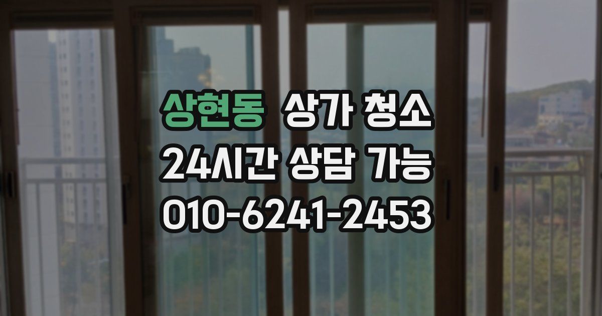 상현동 상가 청소