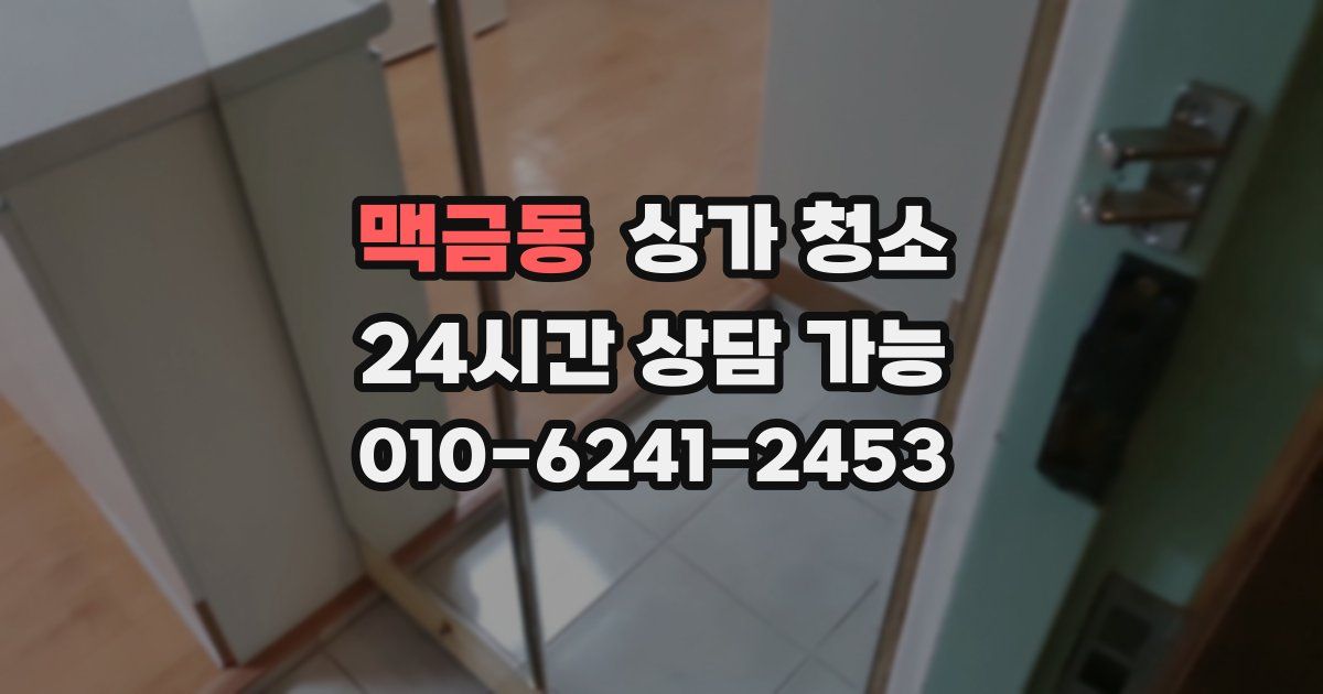 맥금동 상가 청소