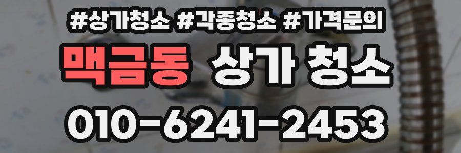 맥금동 상가 청소
