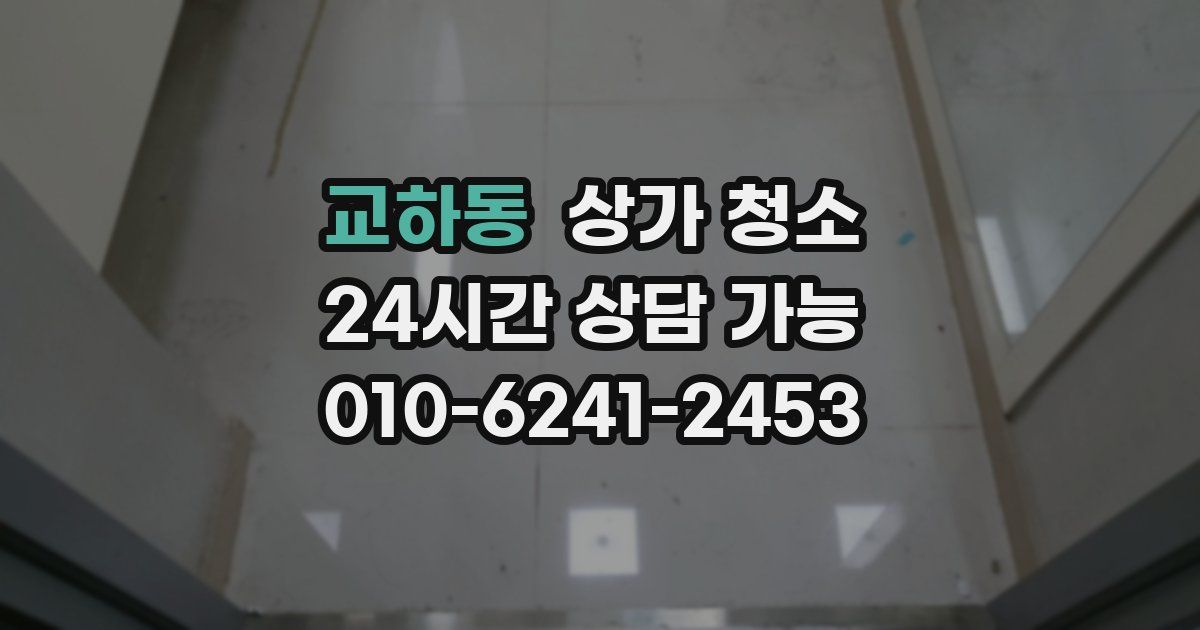 교하동 상가 청소