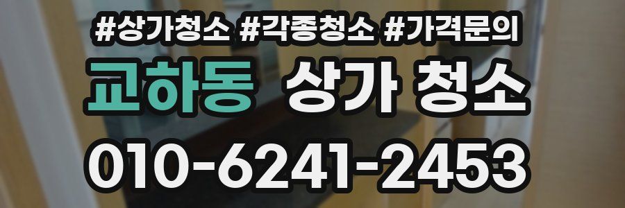 교하동 상가 청소