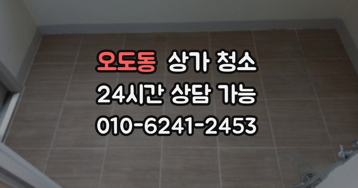 오도동 상가 청소