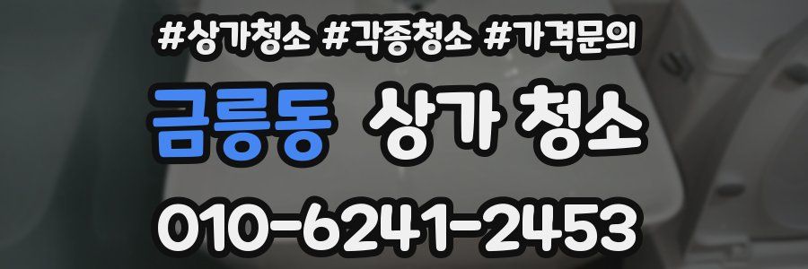 금릉동 상가 청소