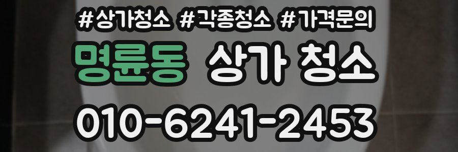 명륜동 상가 청소