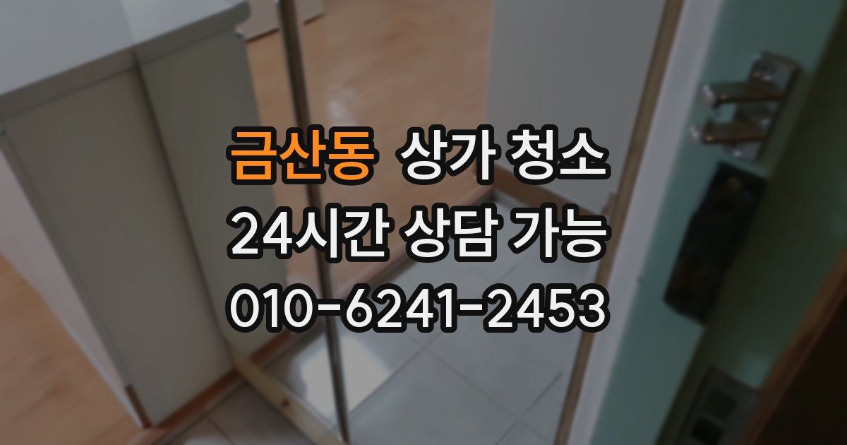 금산동 상가 청소