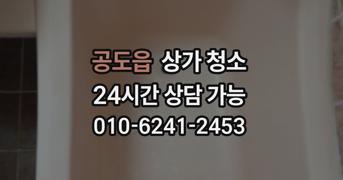 공도읍 상가 청소