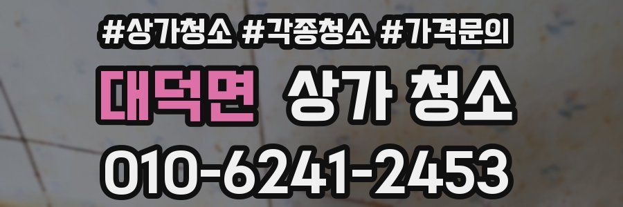 대덕면 상가 청소