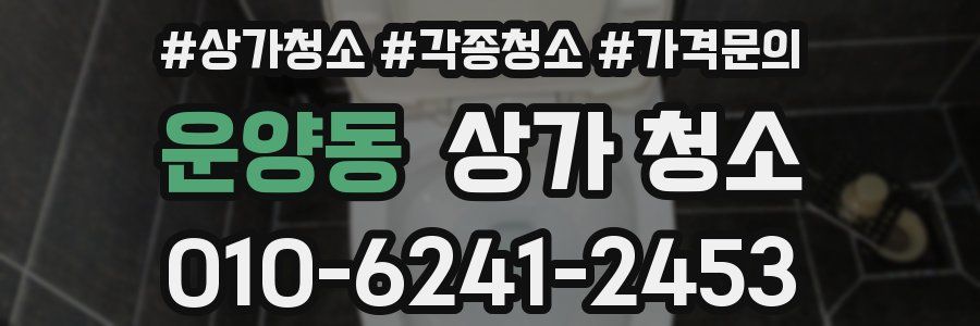 운양동 상가 청소