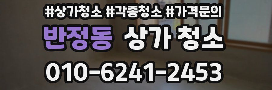 반정동 상가 청소