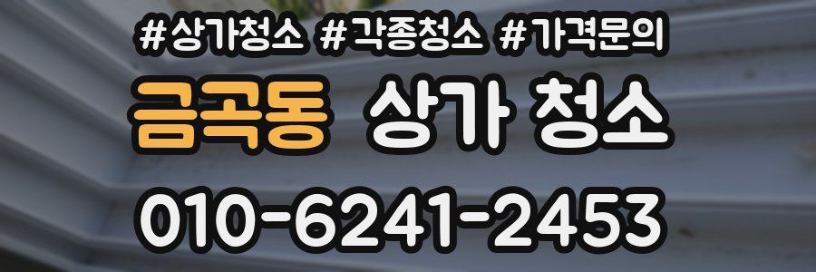 금곡동 상가 청소