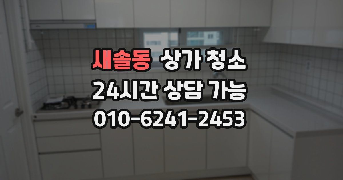 새솔동 상가 청소