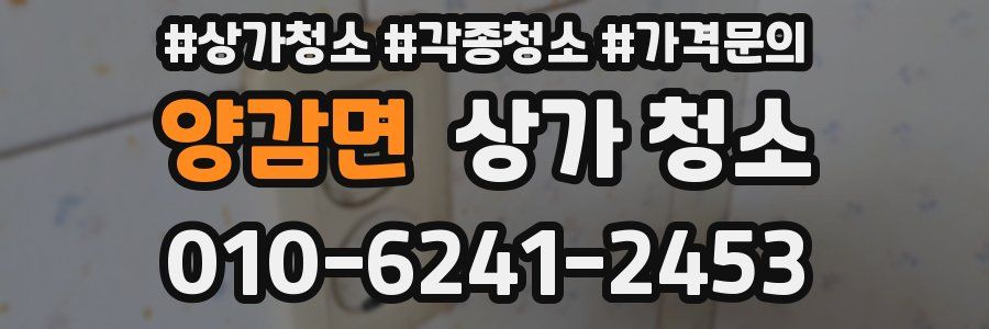 양감면 상가 청소