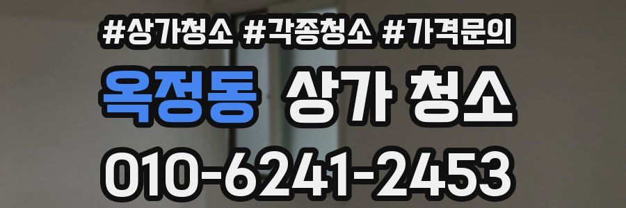 옥정동 상가 청소