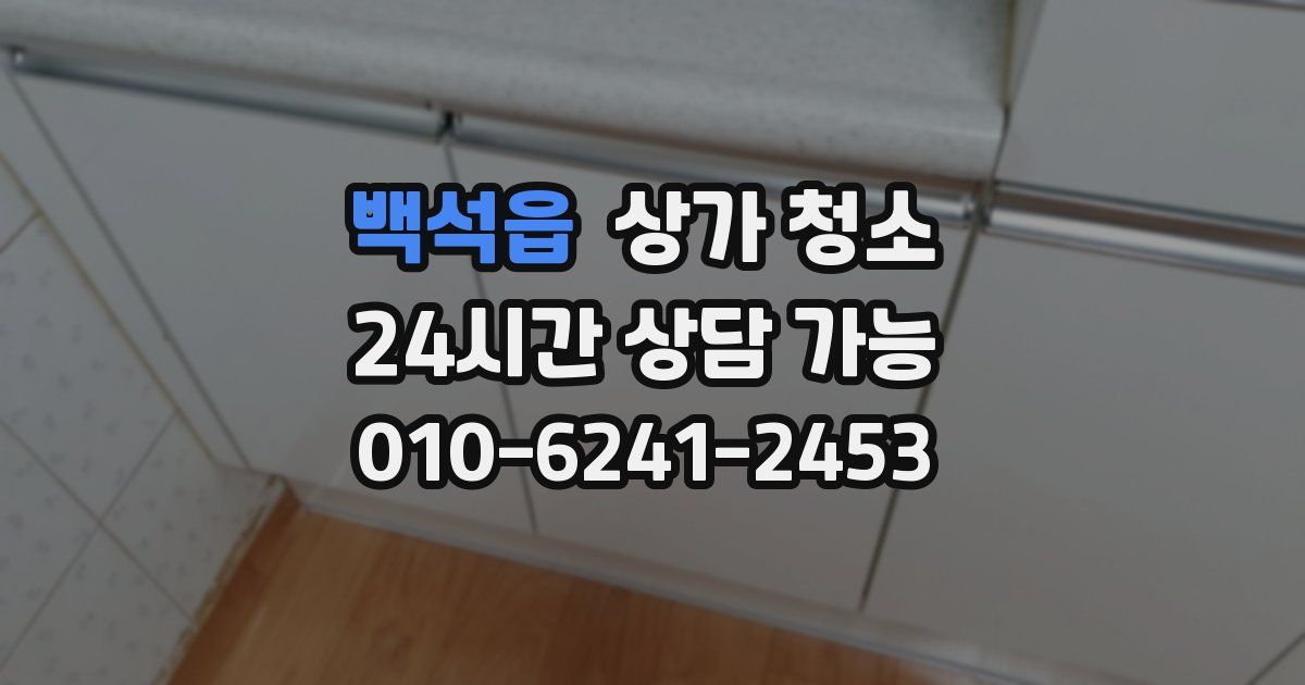 백석읍 상가 청소
