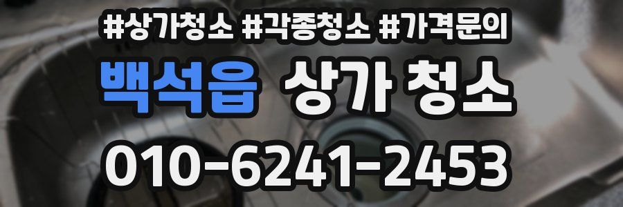 백석읍 상가 청소