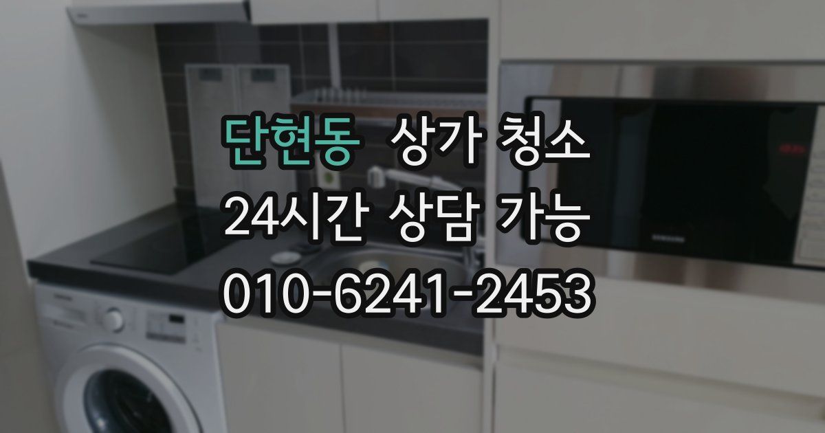 단현동 상가 청소