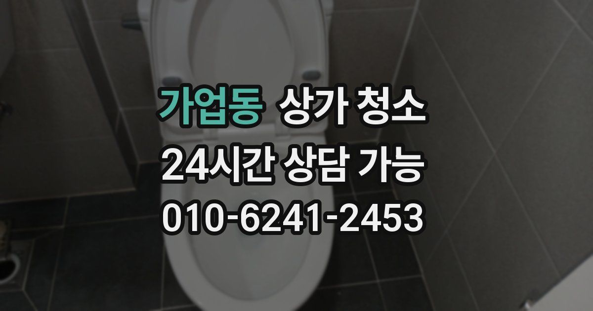 가업동 상가 청소