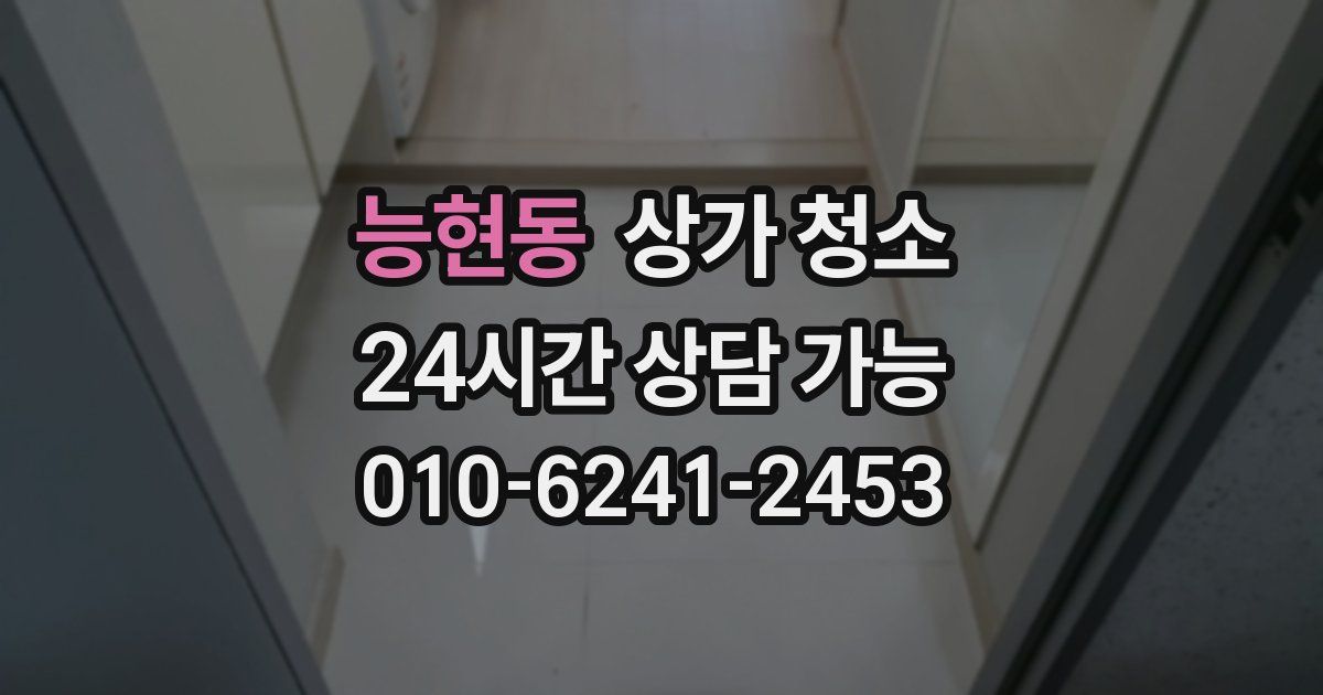 능현동 상가 청소
