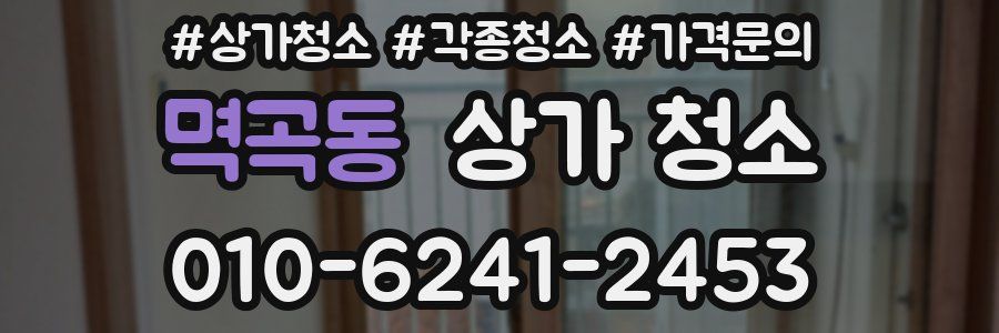멱곡동 상가 청소