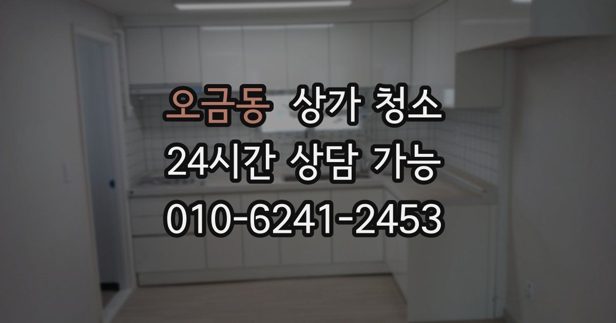 오금동 상가 청소
