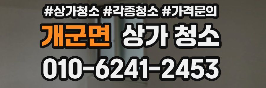 개군면 상가 청소
