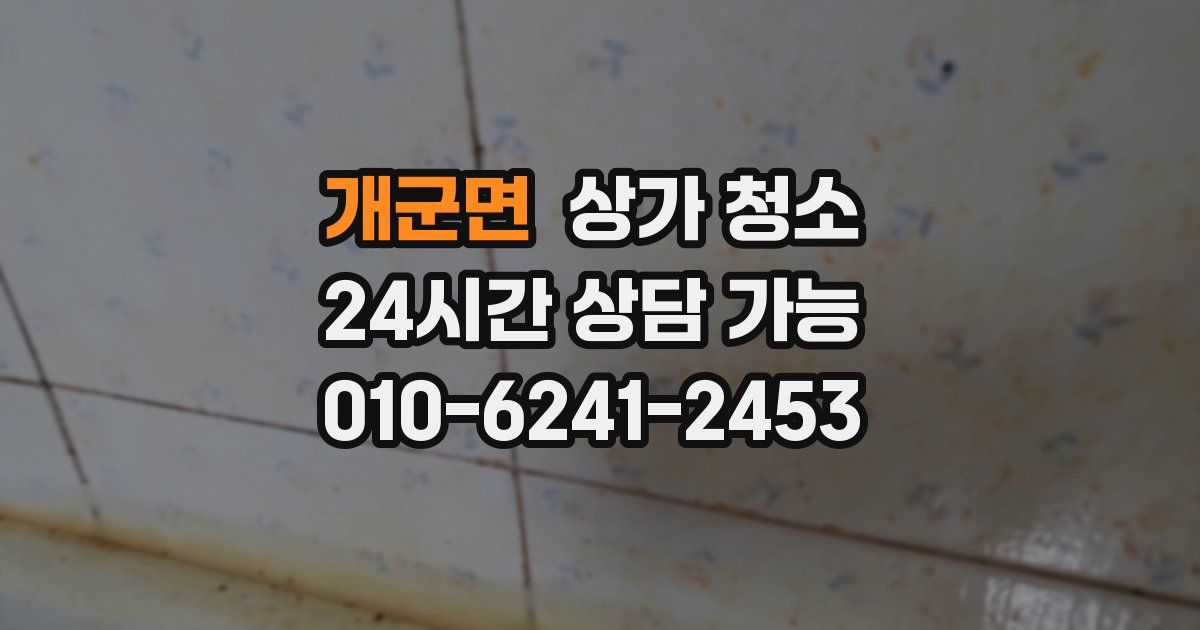 개군면 상가 청소