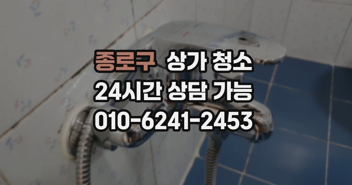 종로구 상가 청소