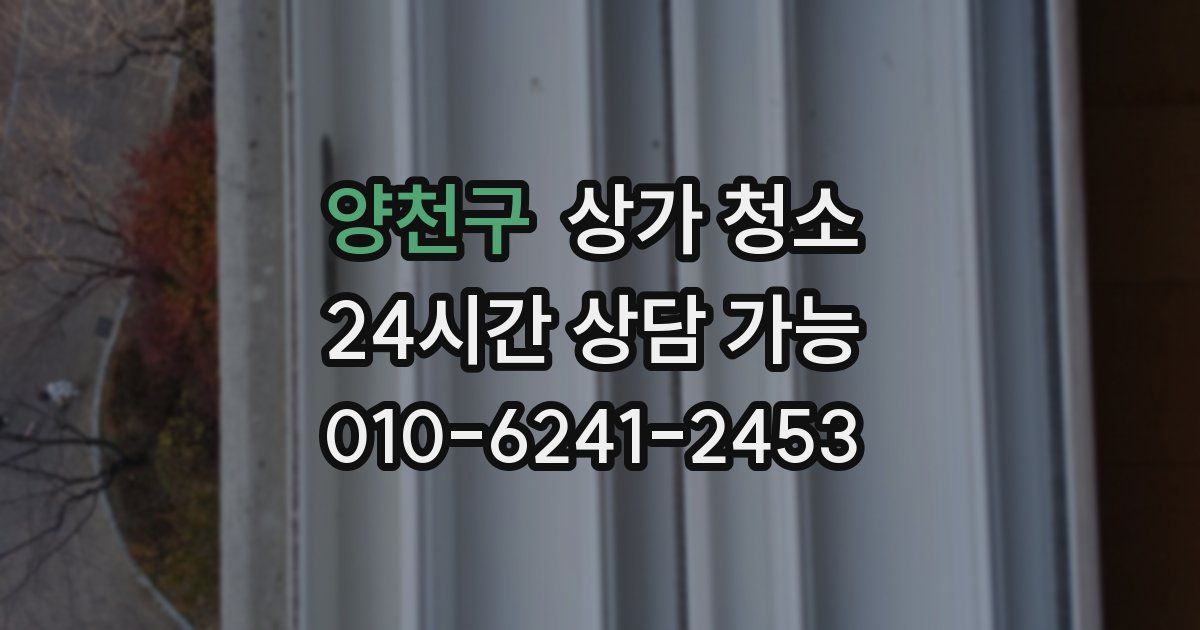 양천구 상가 청소