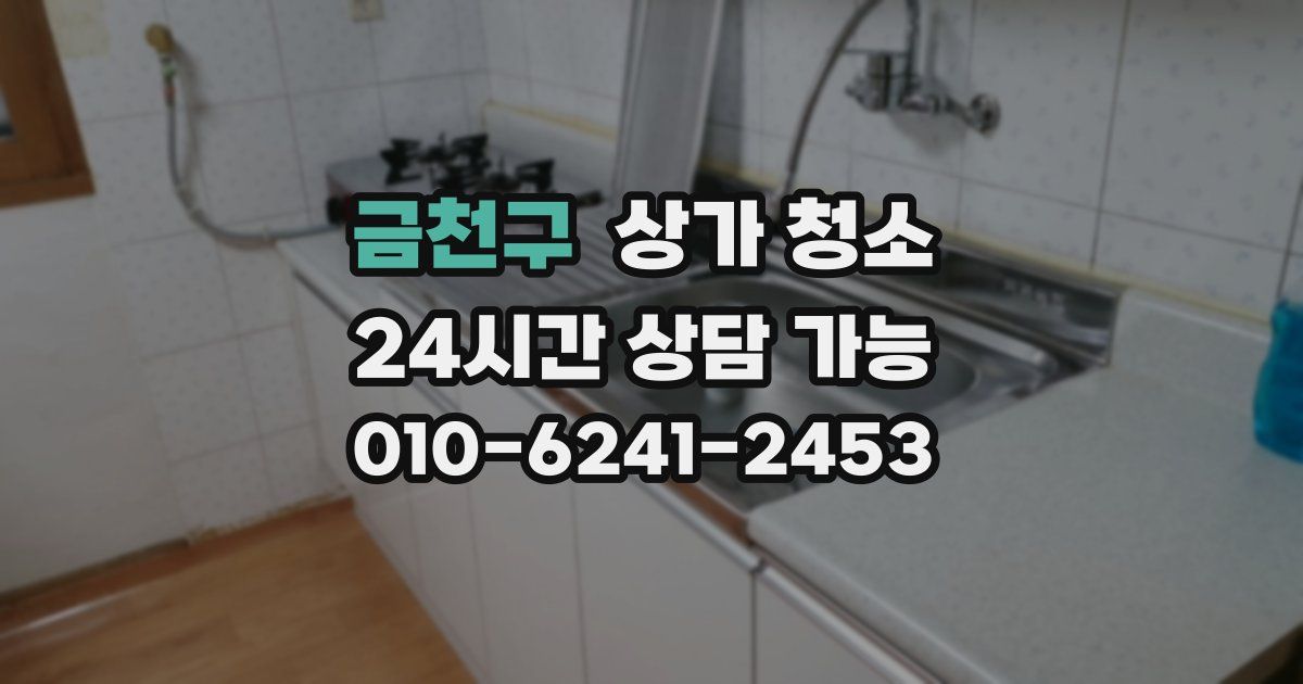 금천구 상가 청소