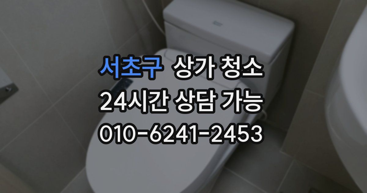 서초구 상가 청소