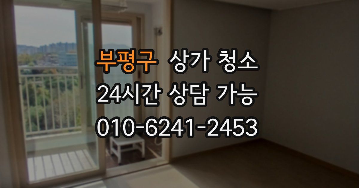 부평구 상가 청소