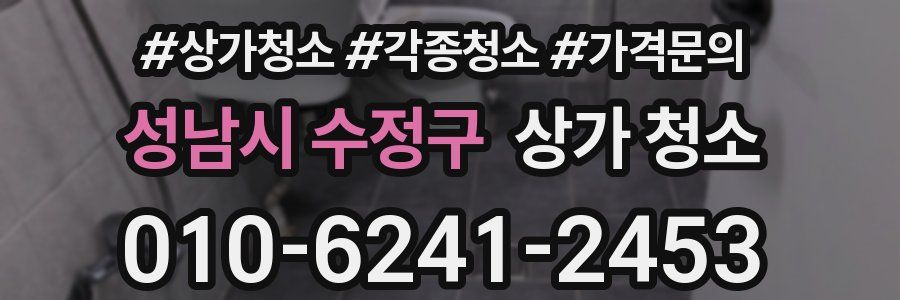 성남시 수정구 상가 청소