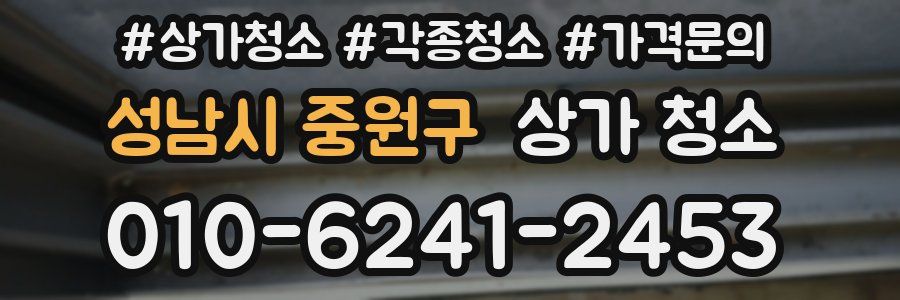 성남시 중원구 상가 청소