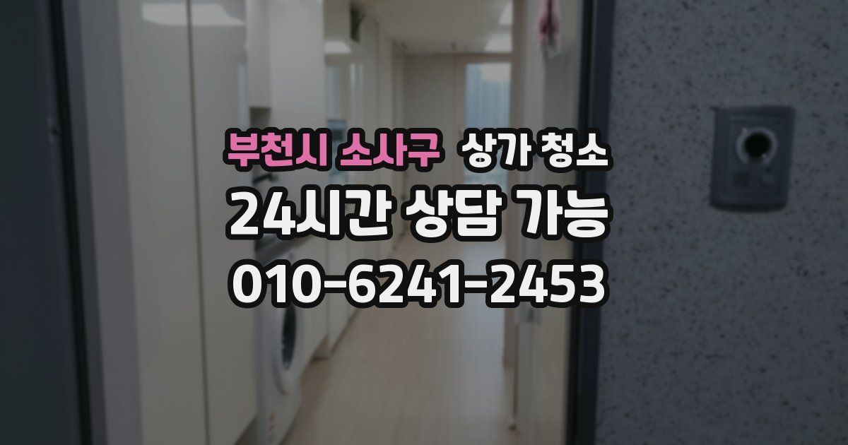부천시 소사구 상가 청소