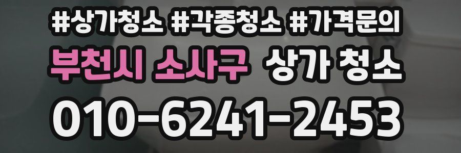 부천시 소사구 상가 청소