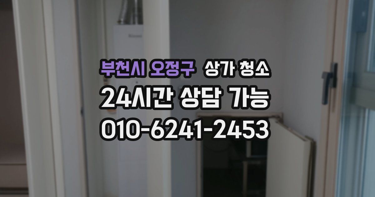 부천시 오정구 상가 청소