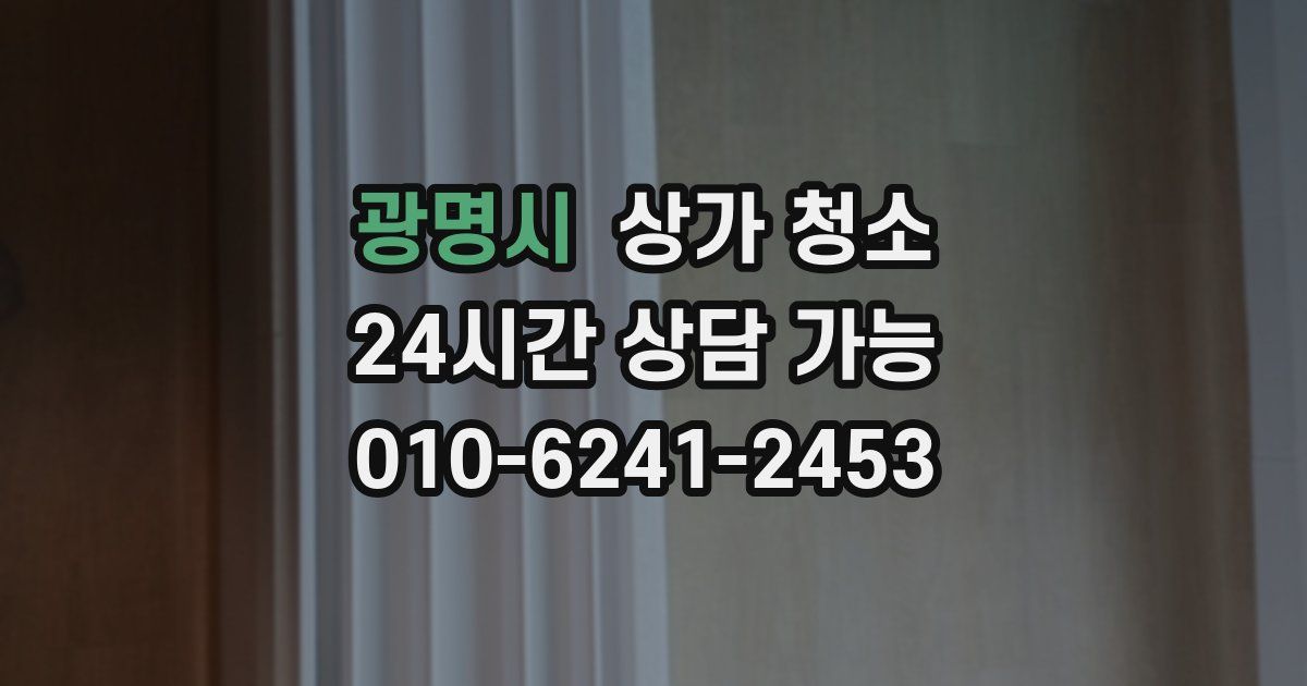 광명시 상가 청소