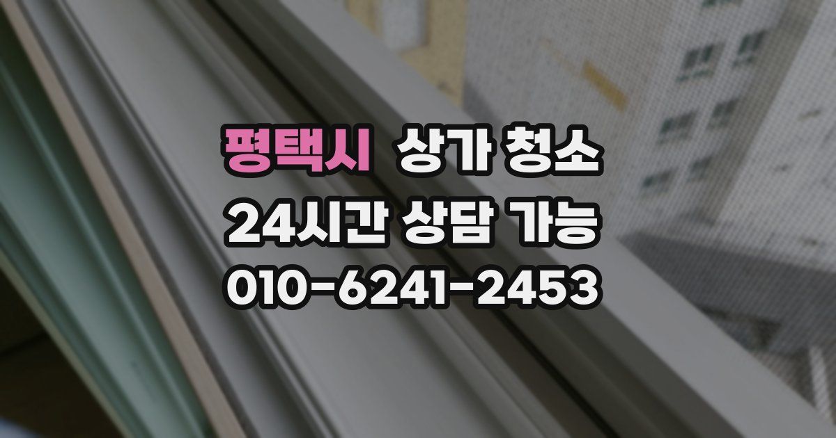 평택시 상가 청소