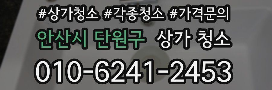 안산시 단원구 상가 청소