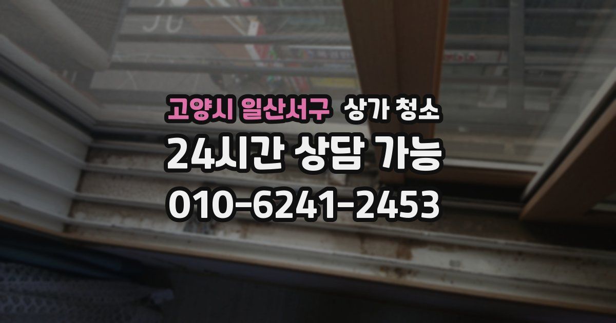고양시 일산서구 상가 청소