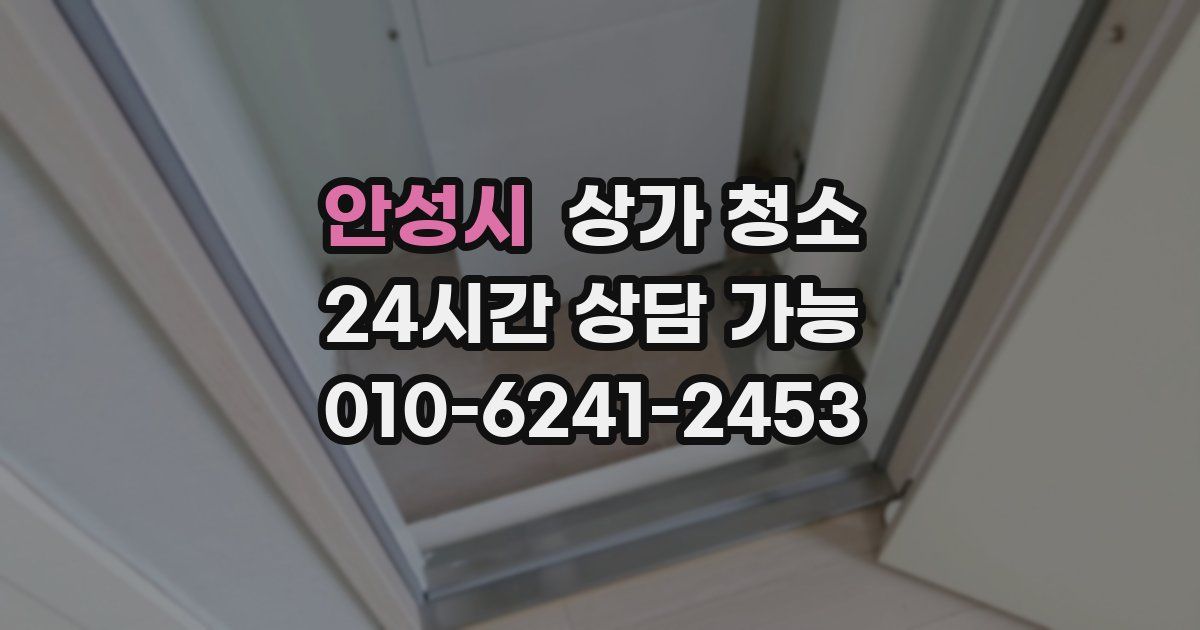 안성시 상가 청소