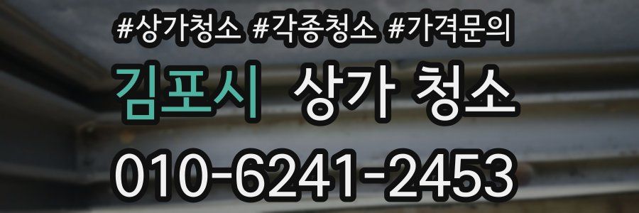 김포시 상가 청소